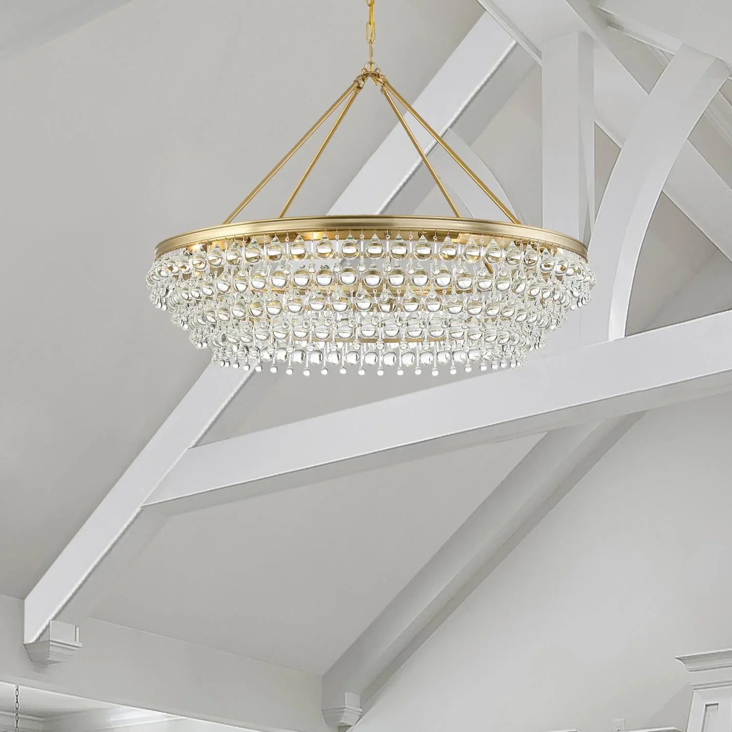 Calypso 8-Light Chandelier with Clear Crystal Drops