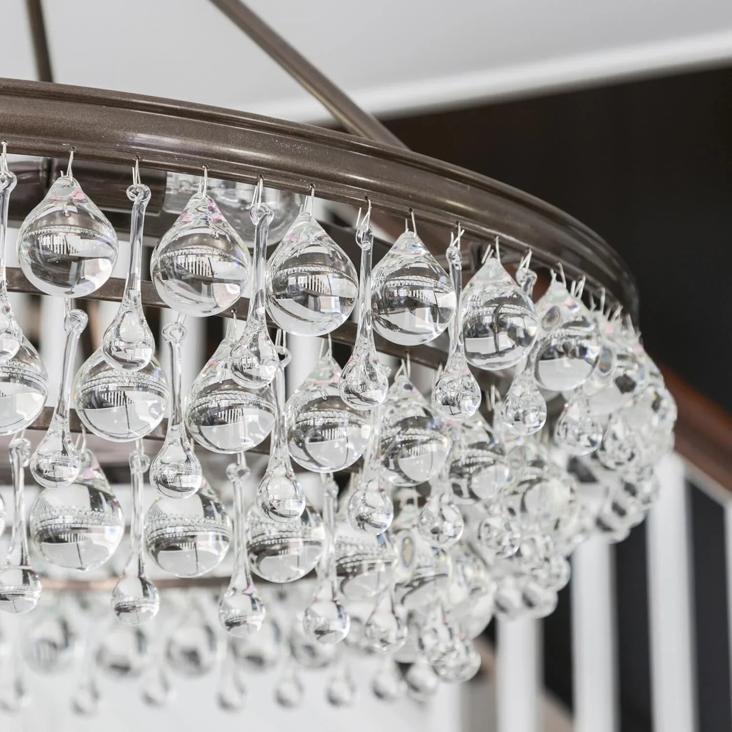 Calypso 8-Light Chandelier with Clear Crystal Drops