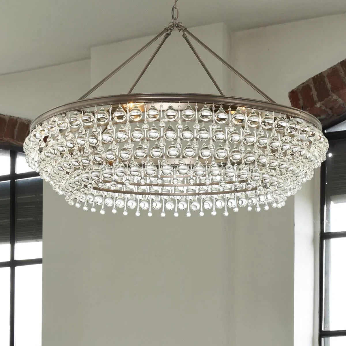 Calypso 8-Light Chandelier with Clear Crystal Drops
