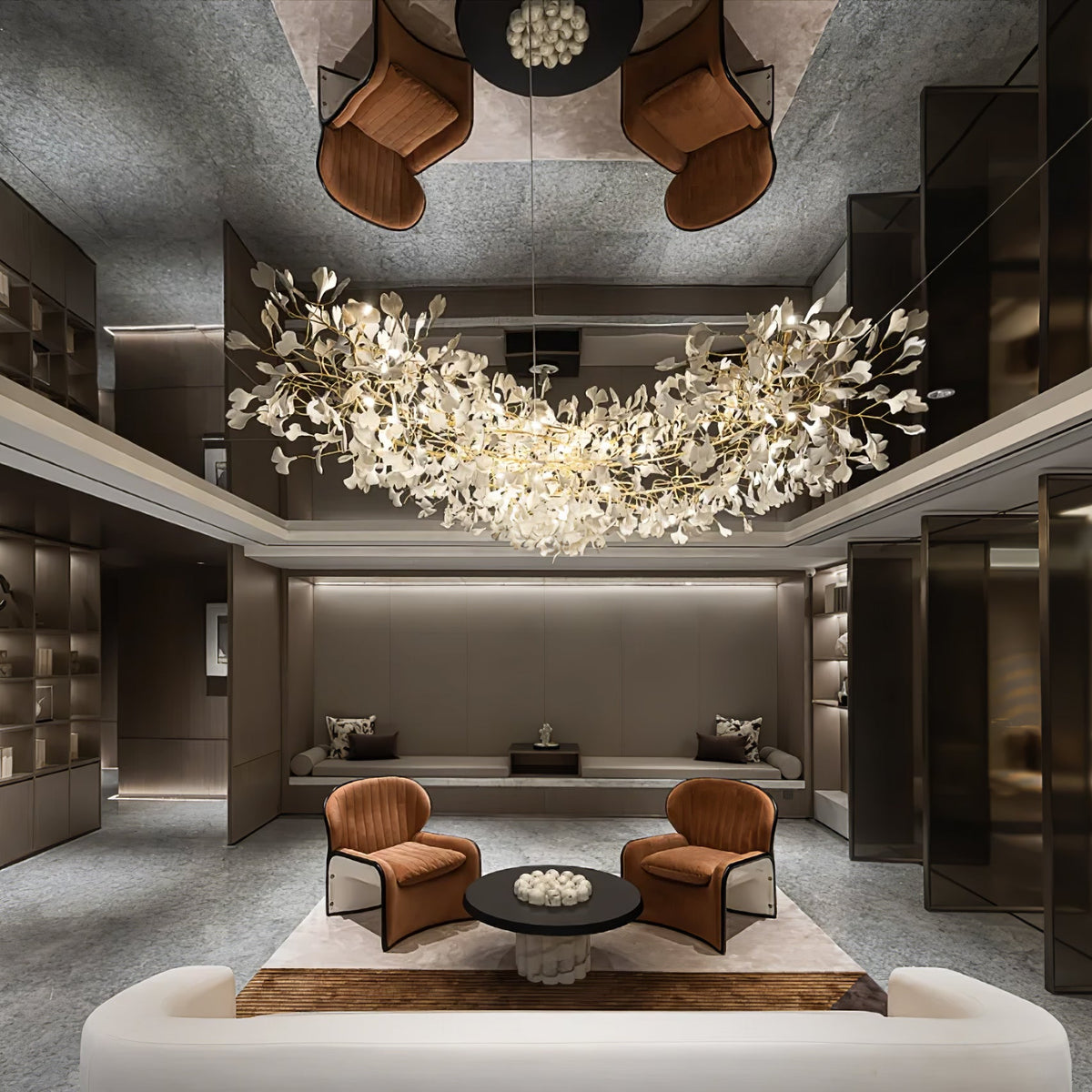 Gingko Leaves Chandelier 196.8"