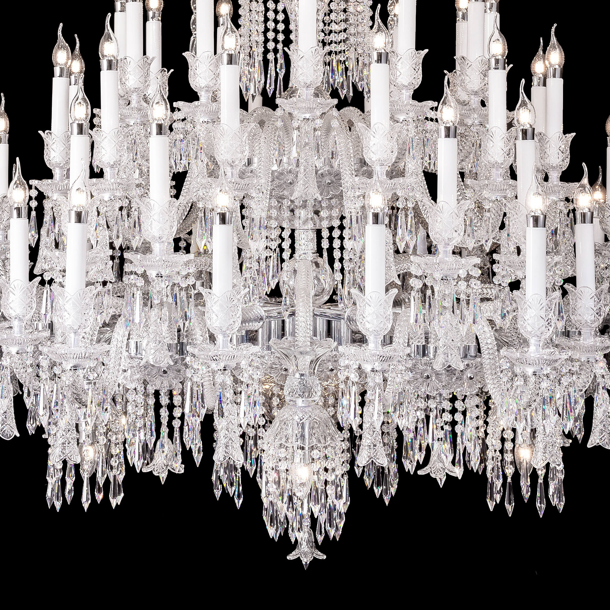 Huge Arcadian Museum Crystal Chandelier