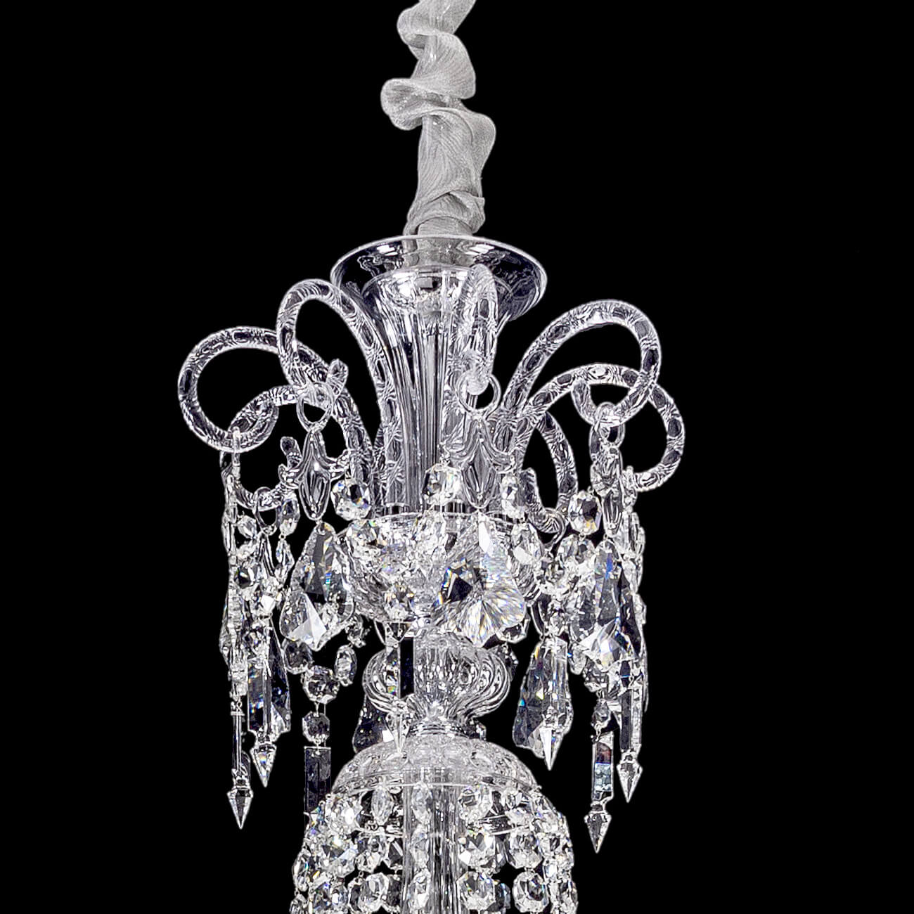 Arcadian Crystal Cups Chandelier For Living Room