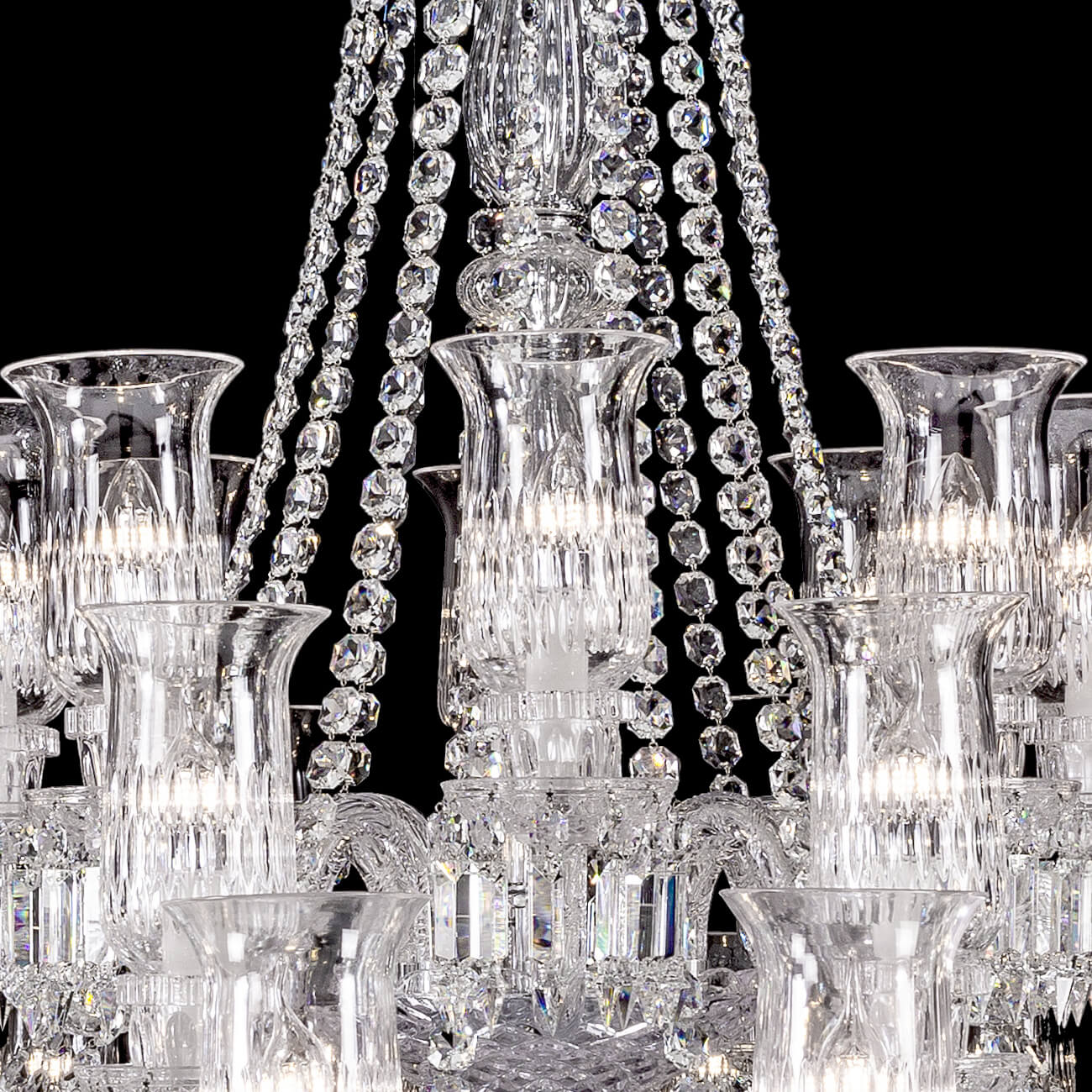 Arcadian Crystal Cups Chandelier For Living Room