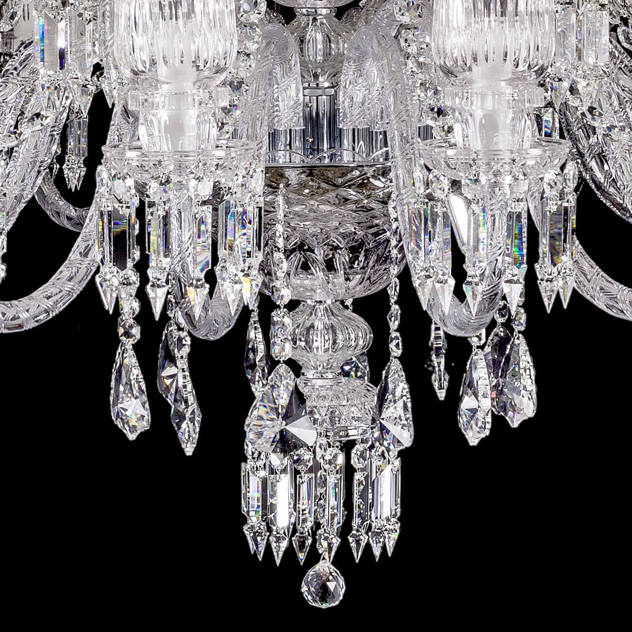 Arcadian Crystal Cups Chandelier For Living Room