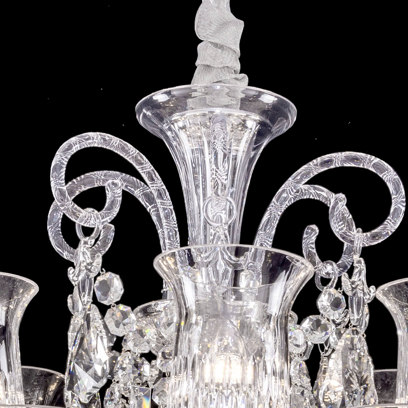 Arcadian Crystal Cups Chandelier For Living Room