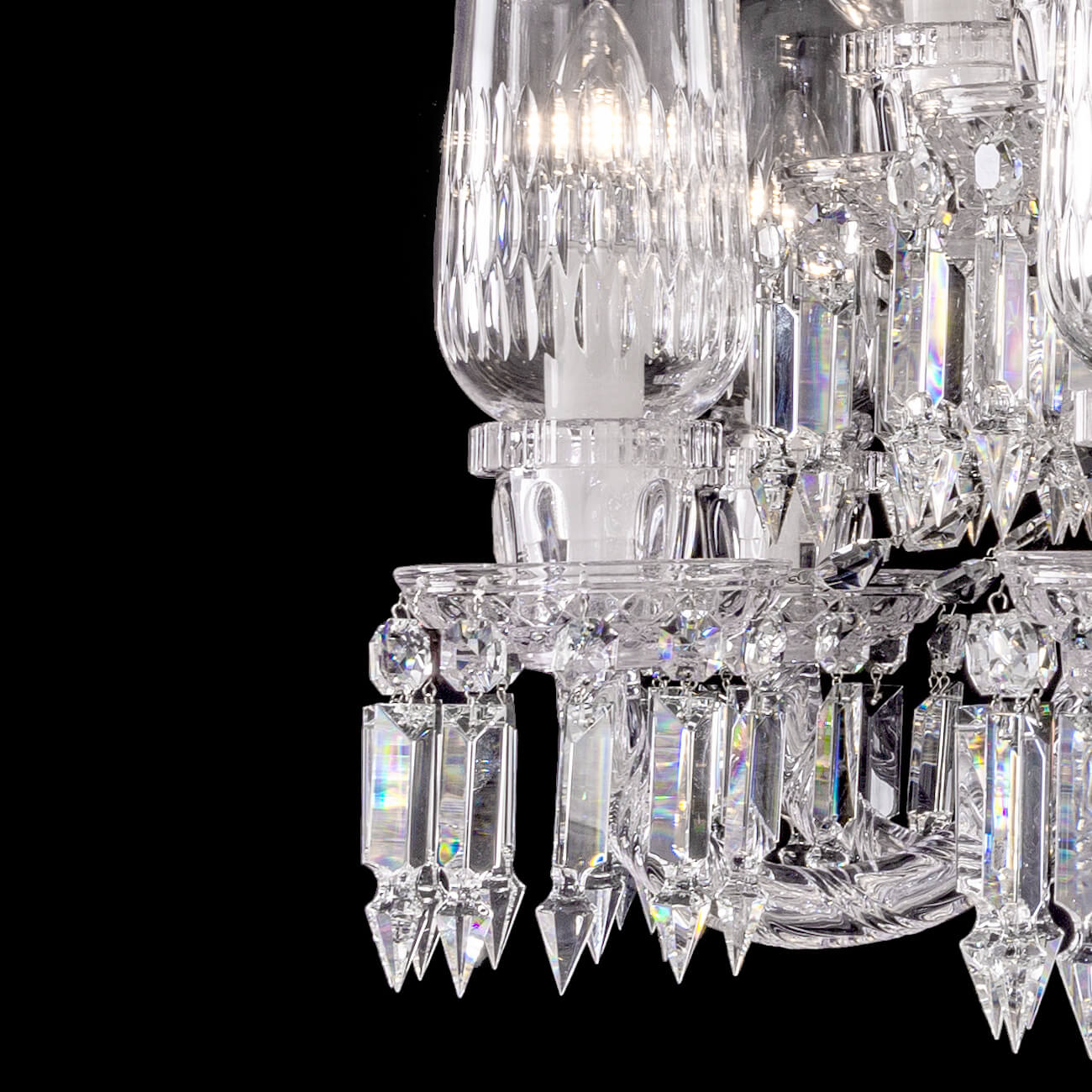 Arcadian Crystal Cups Chandelier For Living Room