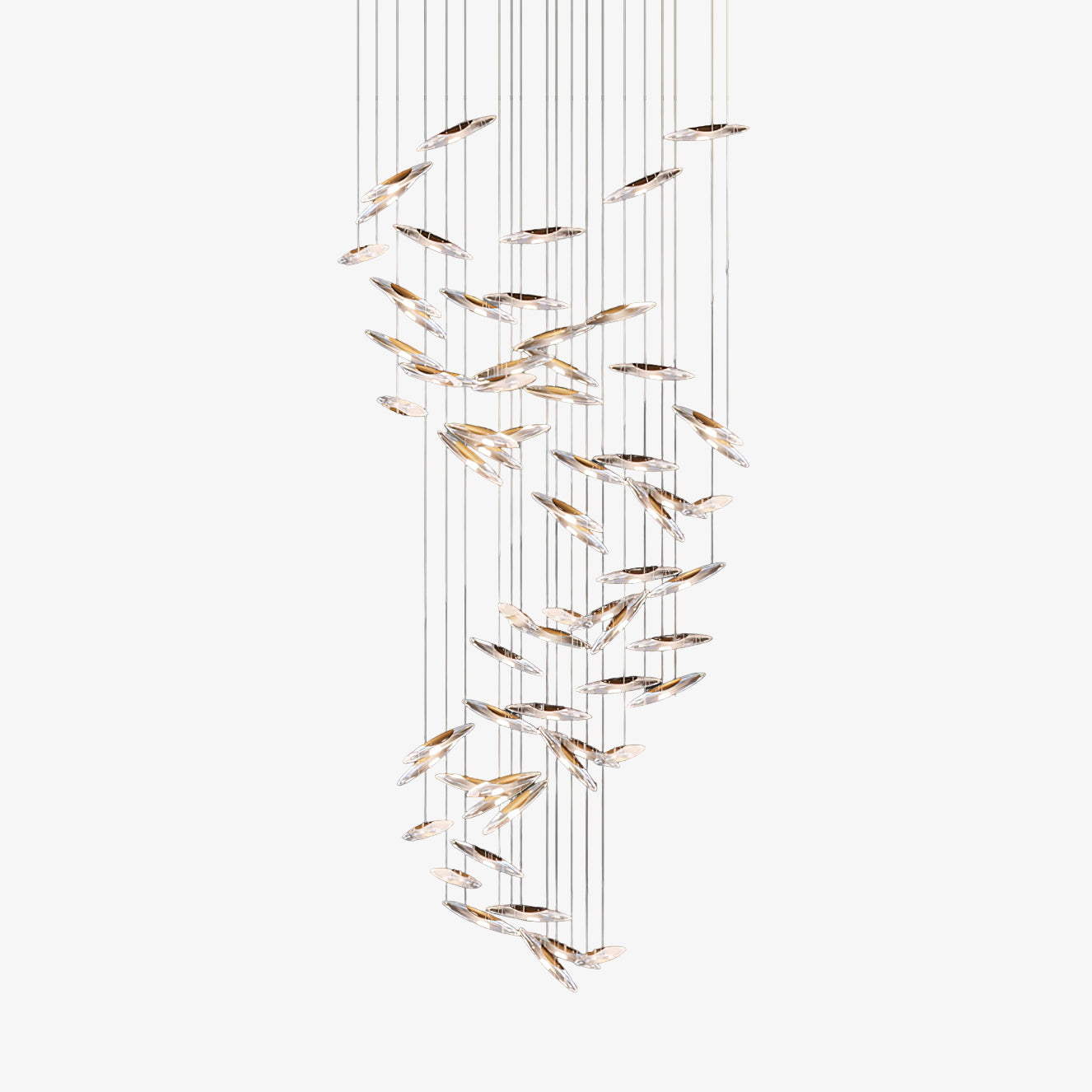 Moonlight Whispers Chandelier,Modern Spiral Glass Customisable Chandelier