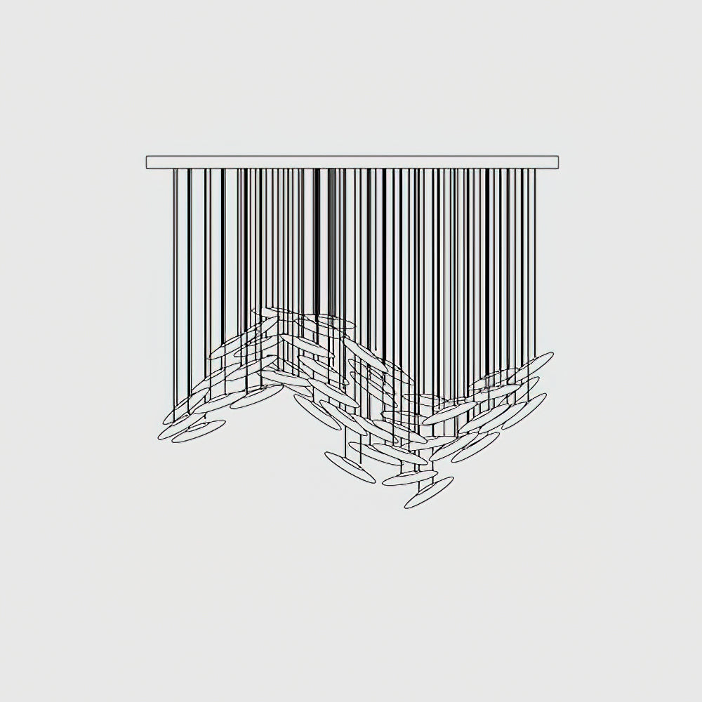 Moonlight Whispers Chandelier,Modern Spiral Glass Customisable Chandelier