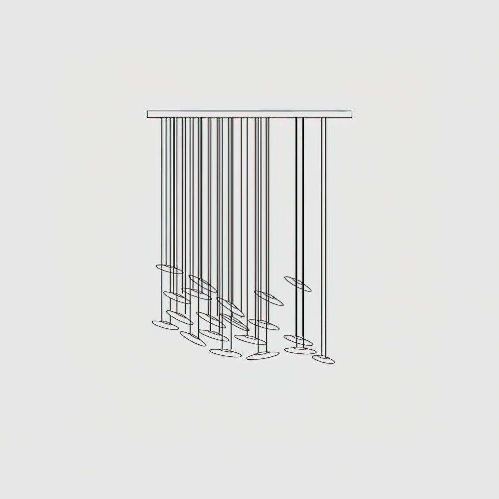 Moonlight Whispers Chandelier,Modern Spiral Glass Customisable Chandelier