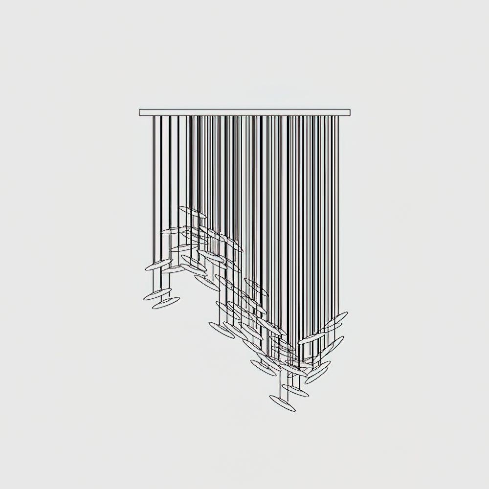Moonlight Whispers Chandelier,Modern Spiral Glass Customisable Chandelier