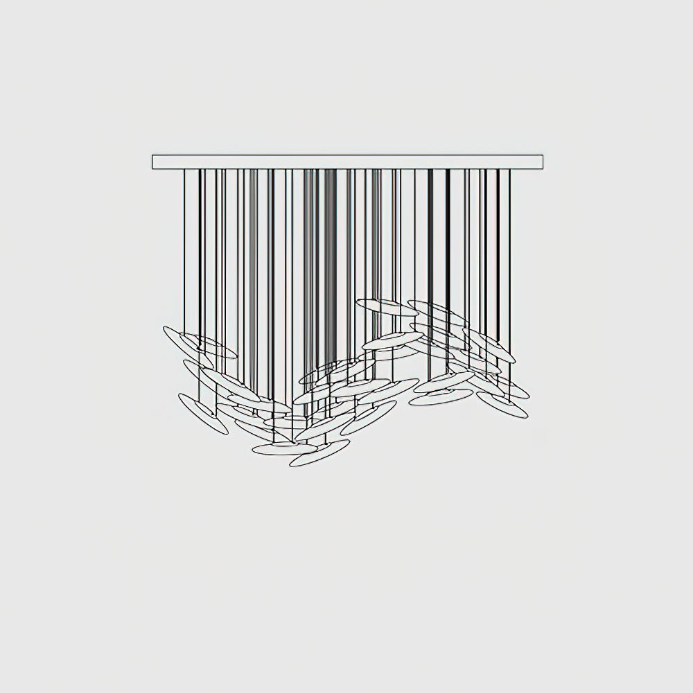 Moonlight Whispers Chandelier,Modern Spiral Glass Customisable Chandelier