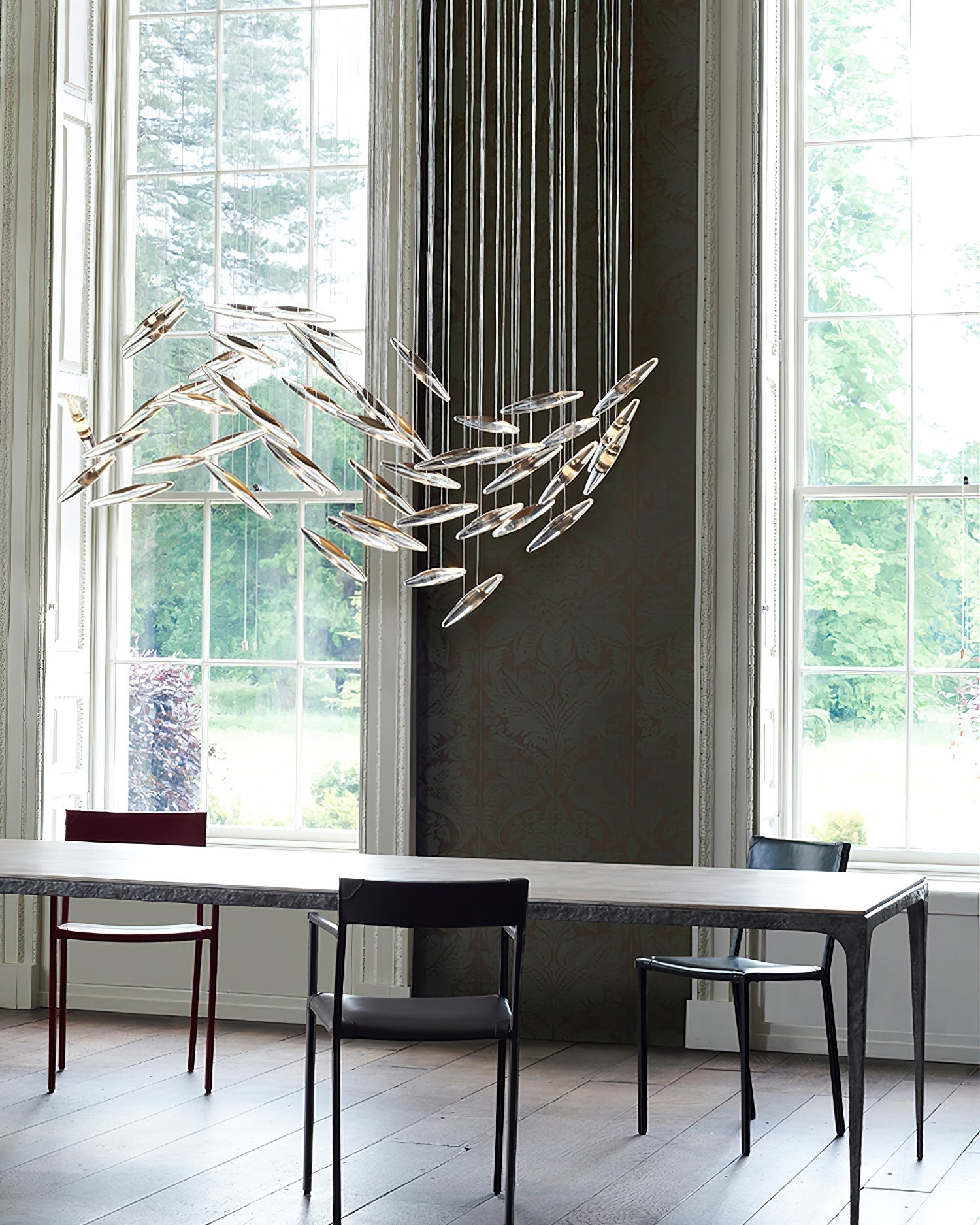 Moonlight Whispers Chandelier,Modern Spiral Glass Customisable Chandelier
