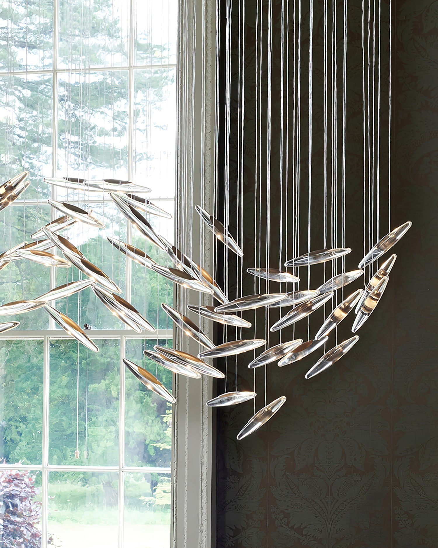 Moonlight Whispers Chandelier,Modern Spiral Glass Customisable Chandelier