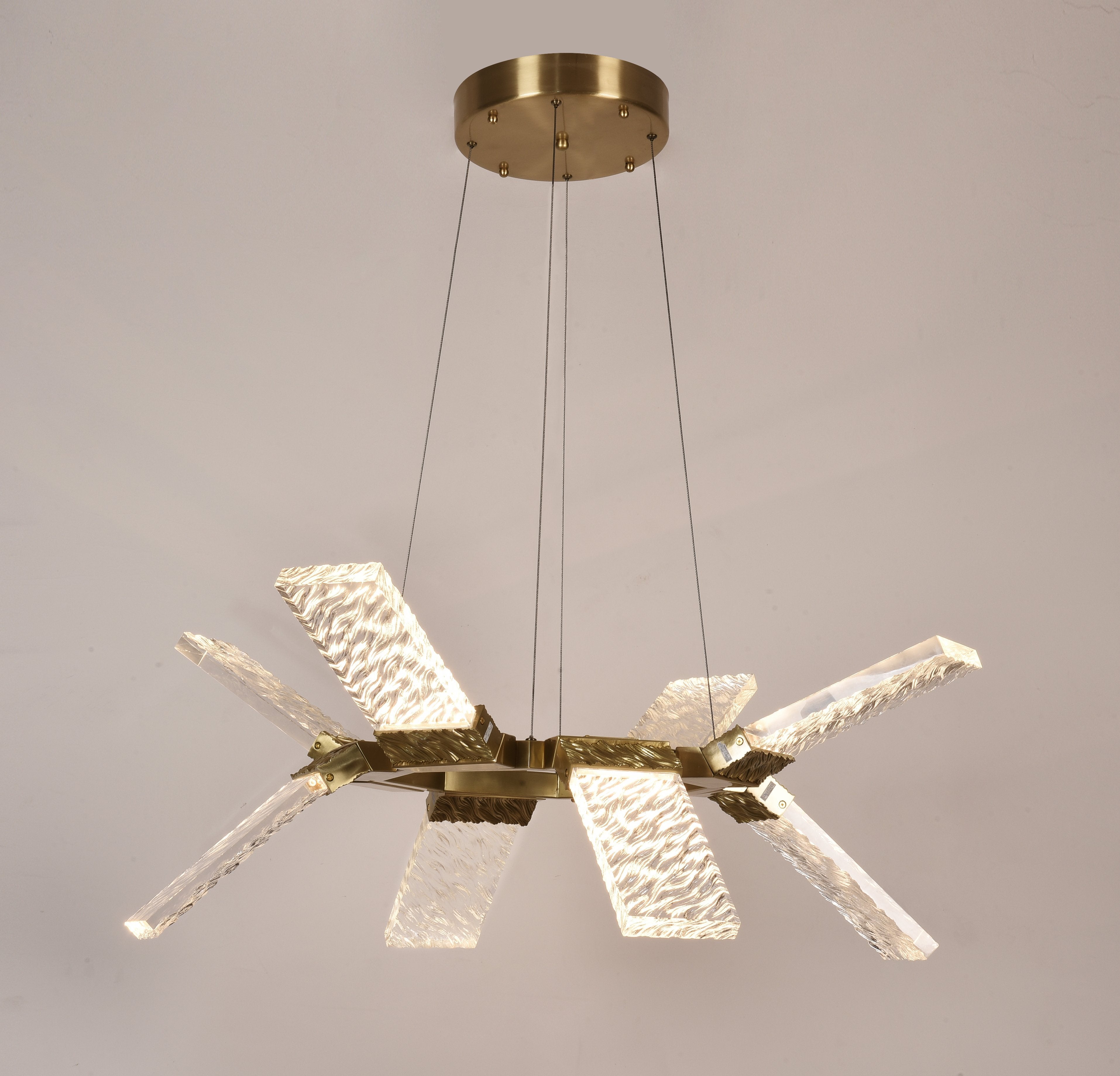 Muhamet LED Round Ring Wave Chandelier, Modern Designer Lamp