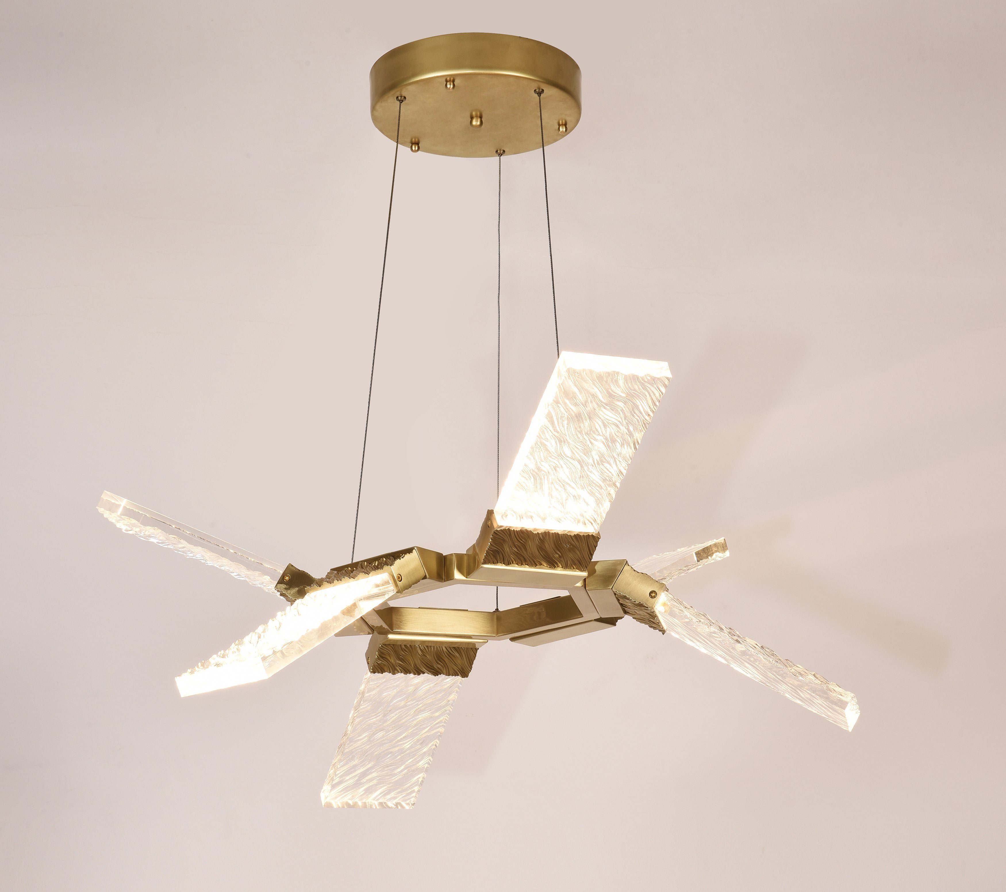 Muhamet LED Round Ring Wave Chandelier, Modern Designer Lamp