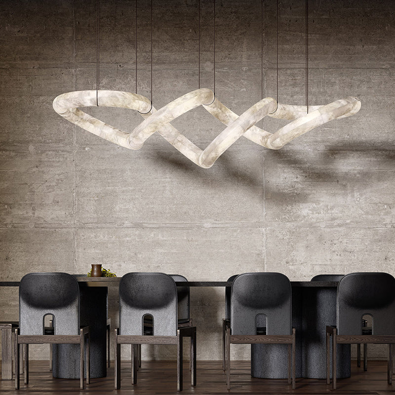 Joshua Luxury Indoor Designer Symmetrical Alabaster Chandelier