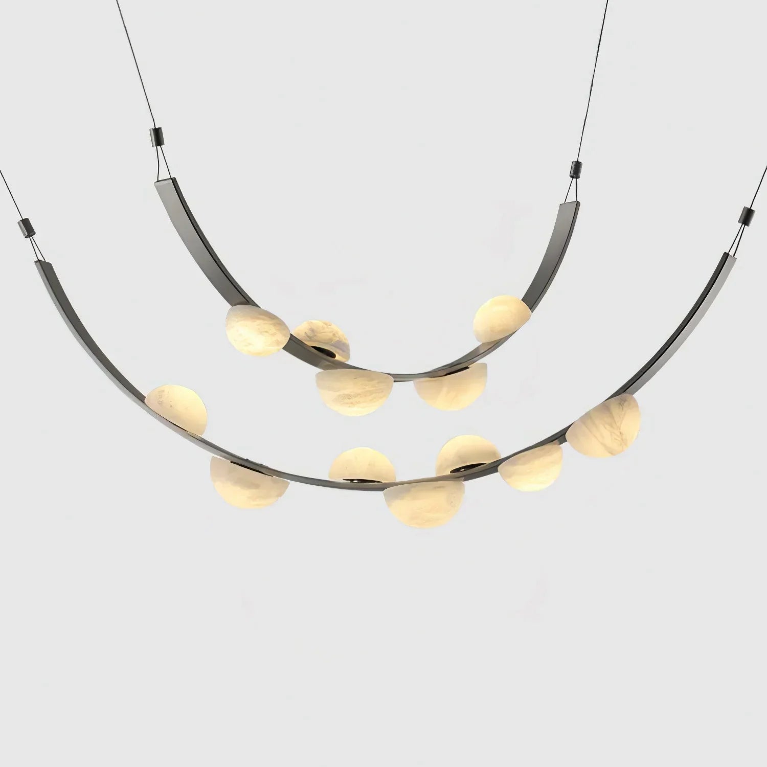 Alex Modern Dew Drops Alabaster Chandelier