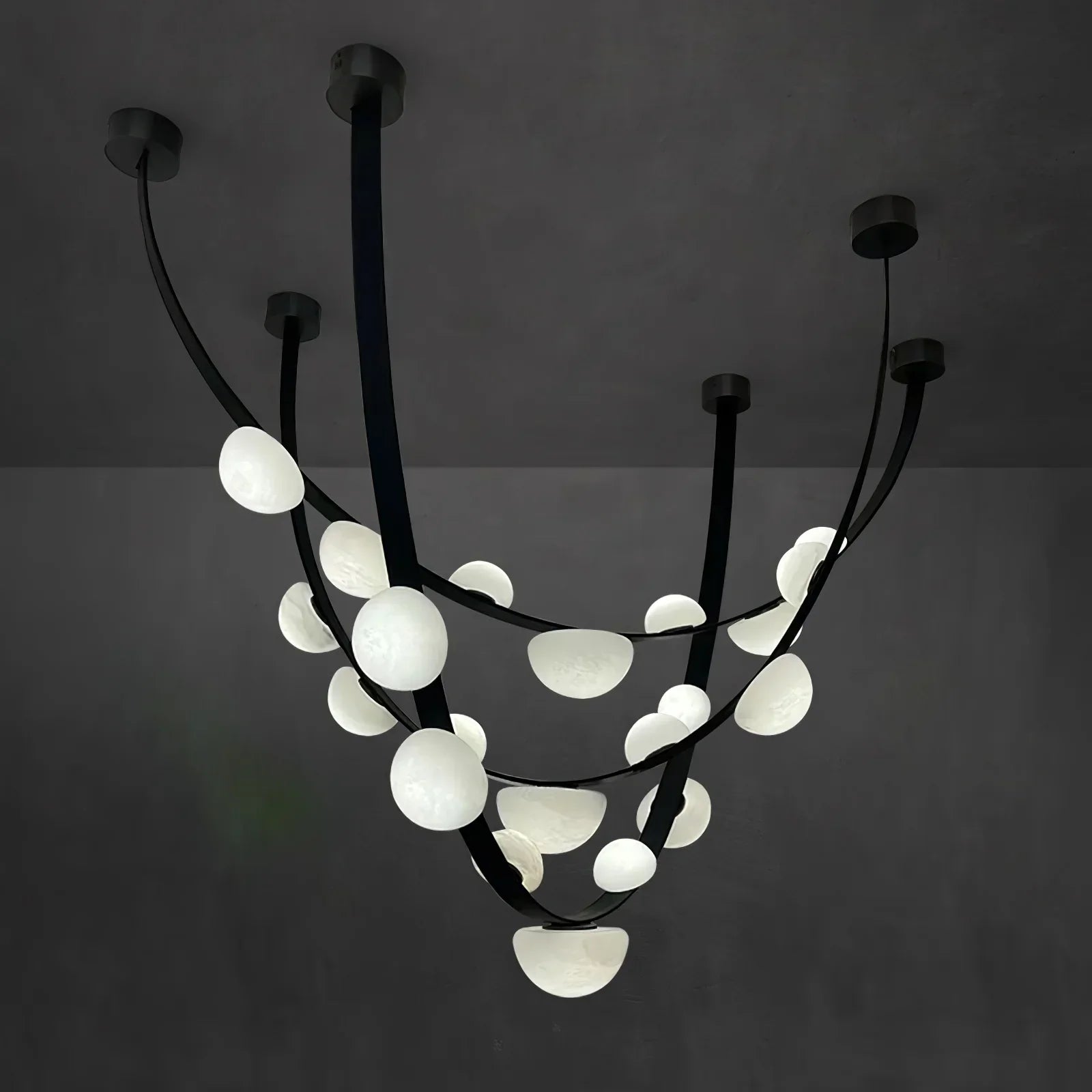 Alex Modern Dew Drops Alabaster Chandelier