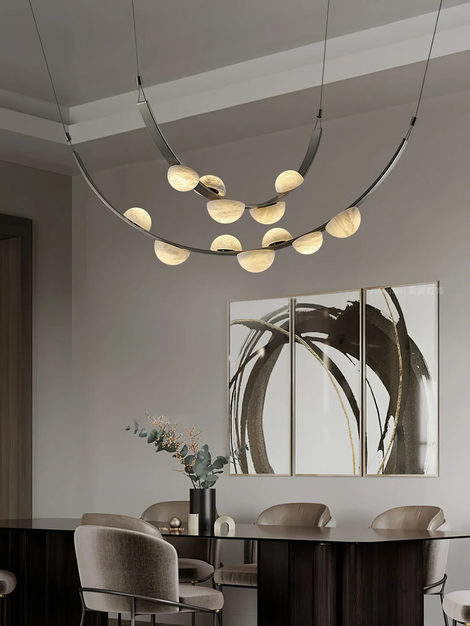 Alex Modern Dew Drops Alabaster Chandelier