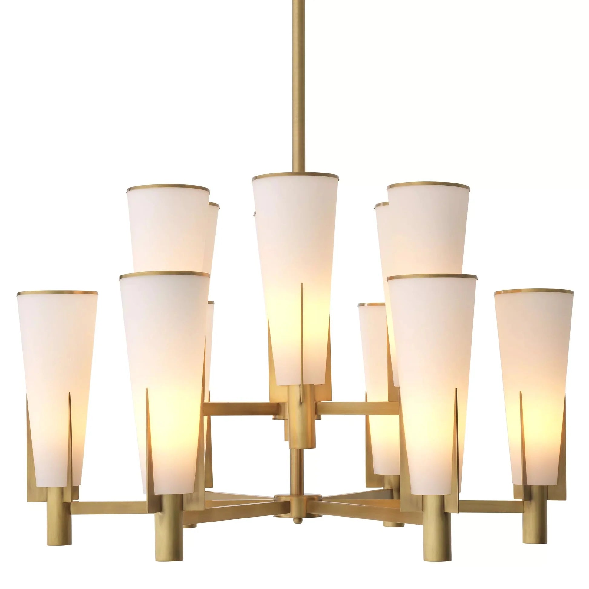 Dino Double Modern Brass Chandelier
