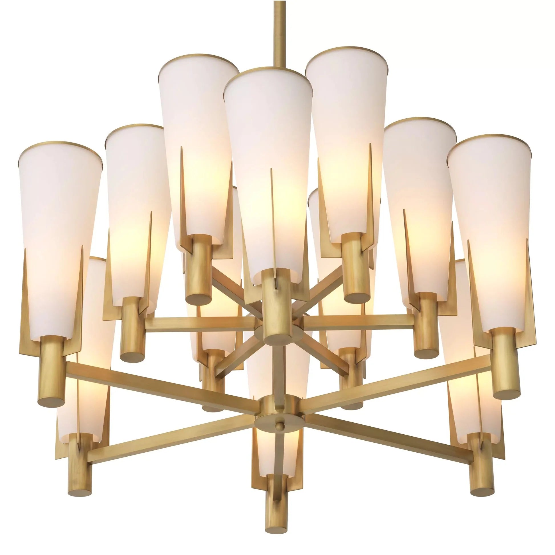 Dino Double Modern Brass Chandelier