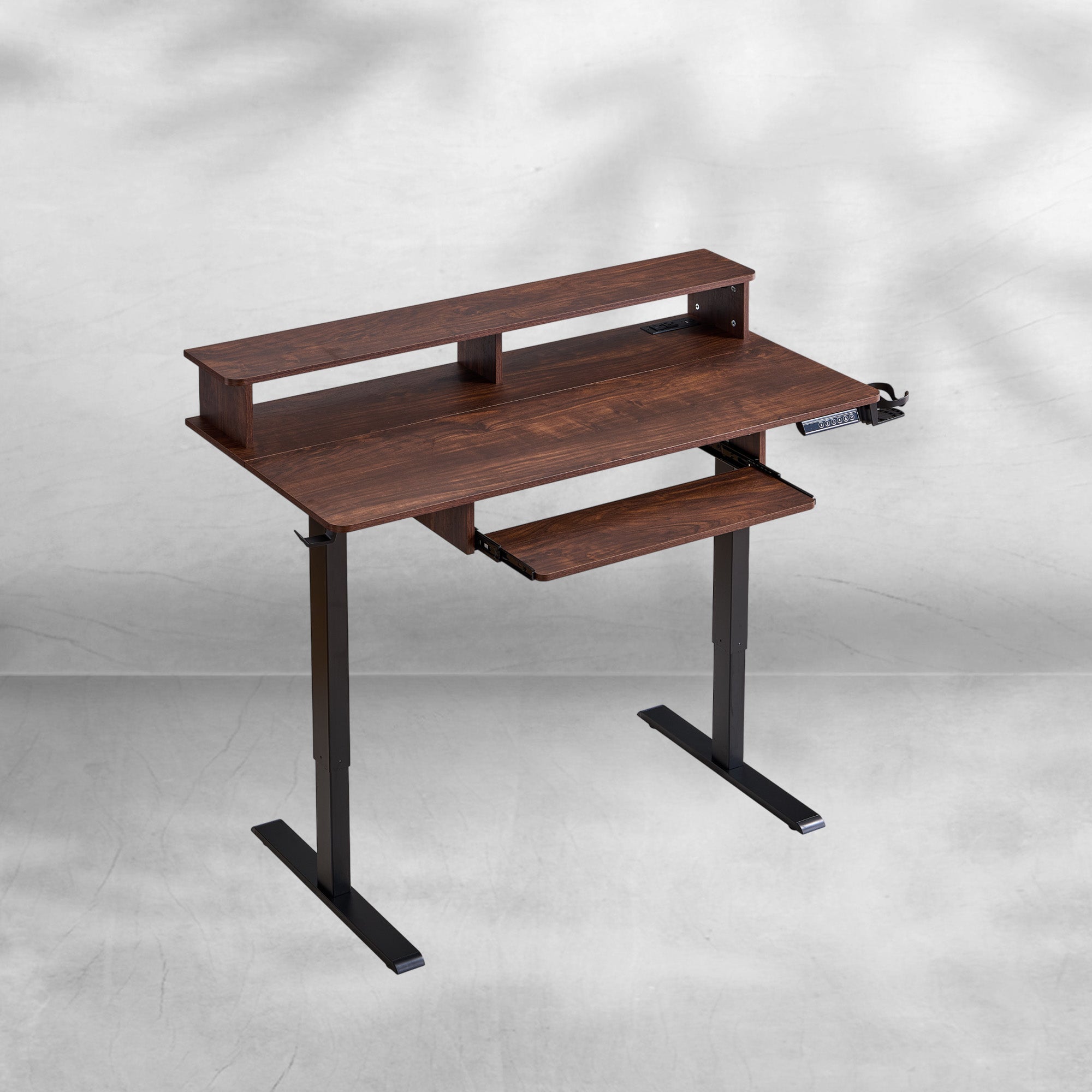 Electric Standing Desk 48" 60" with Keyboard Tray and Outlets