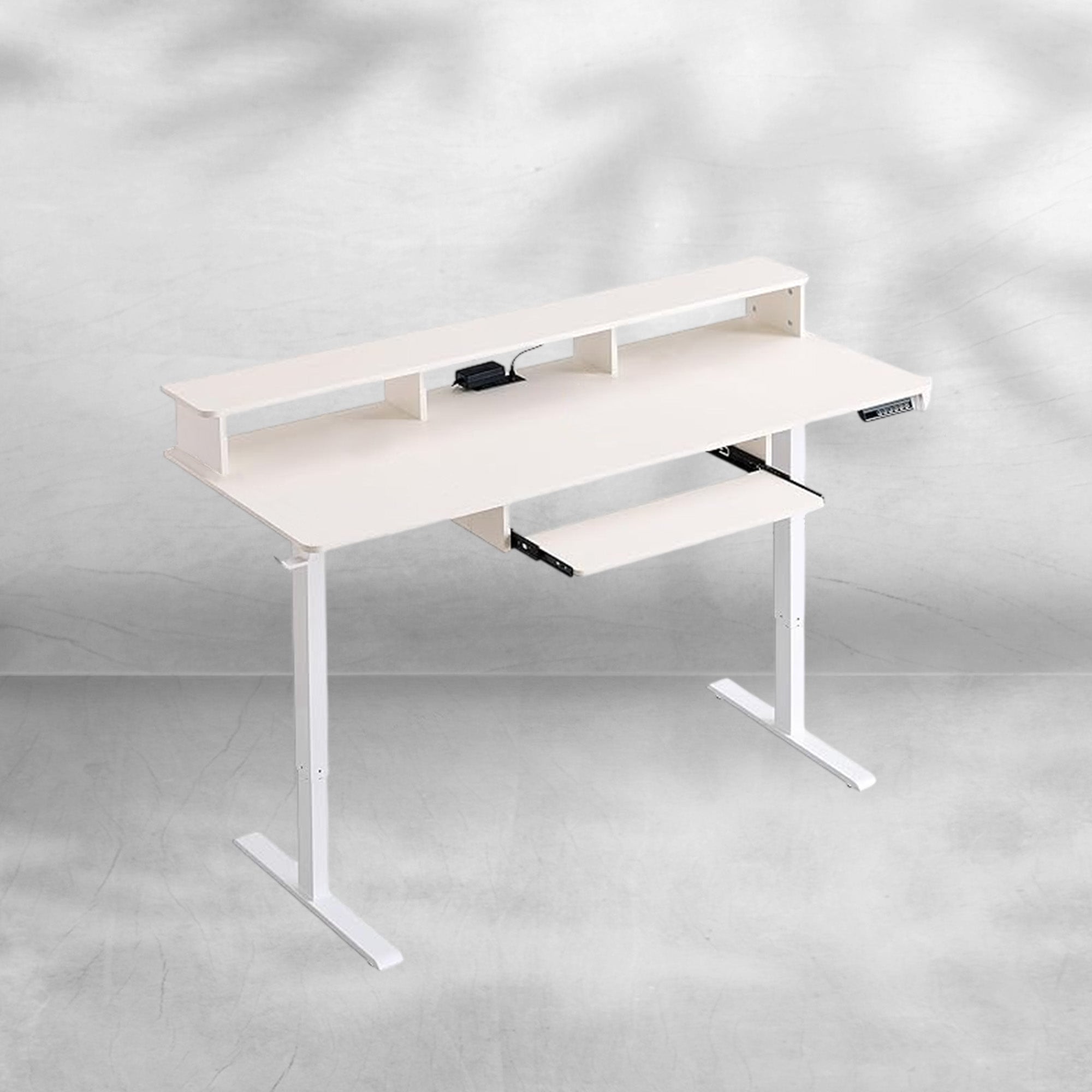 Electric Standing Desk 48" 60" with Keyboard Tray and Outlets