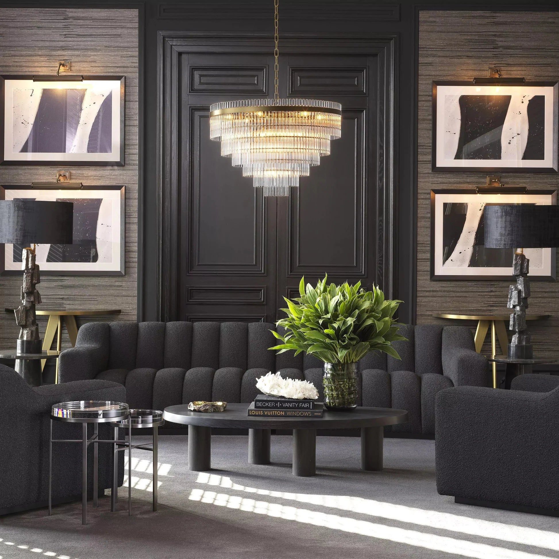 East Single Modern Glass Chandeliers