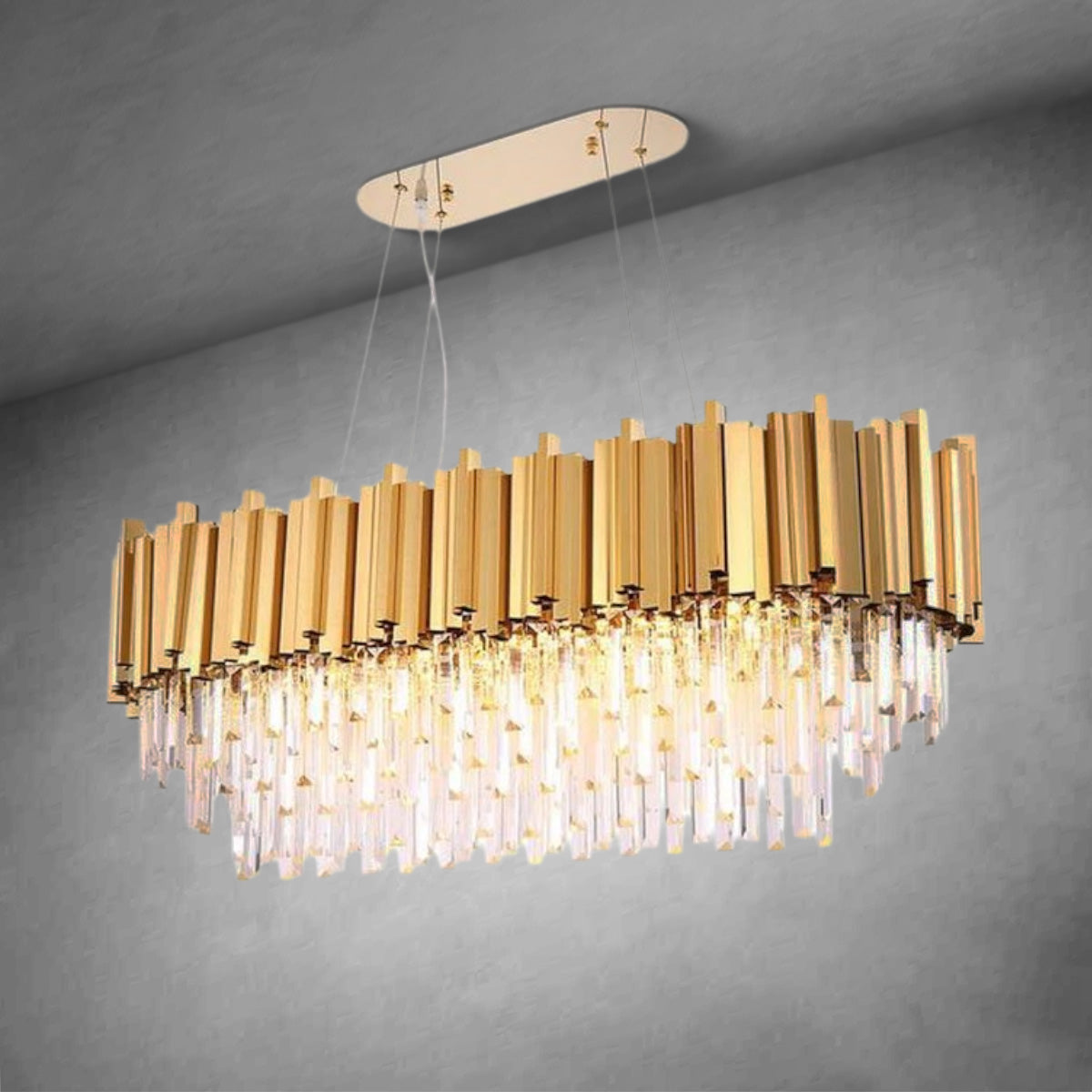 Elian Oval Crystal Chandelier