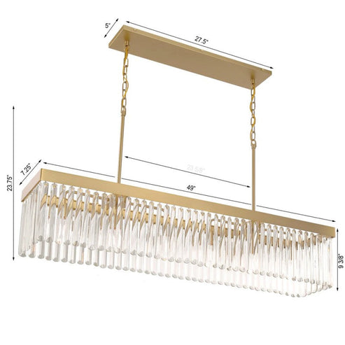 Emony 6 Light Rectangular Chandelier