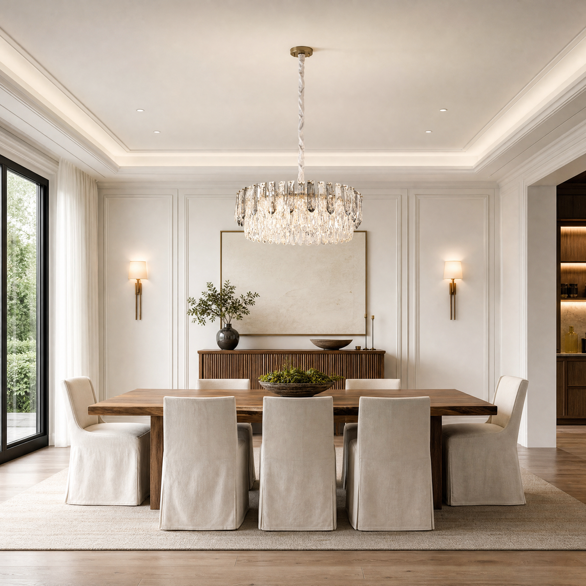 Eterea Crystal Halo Chandelier