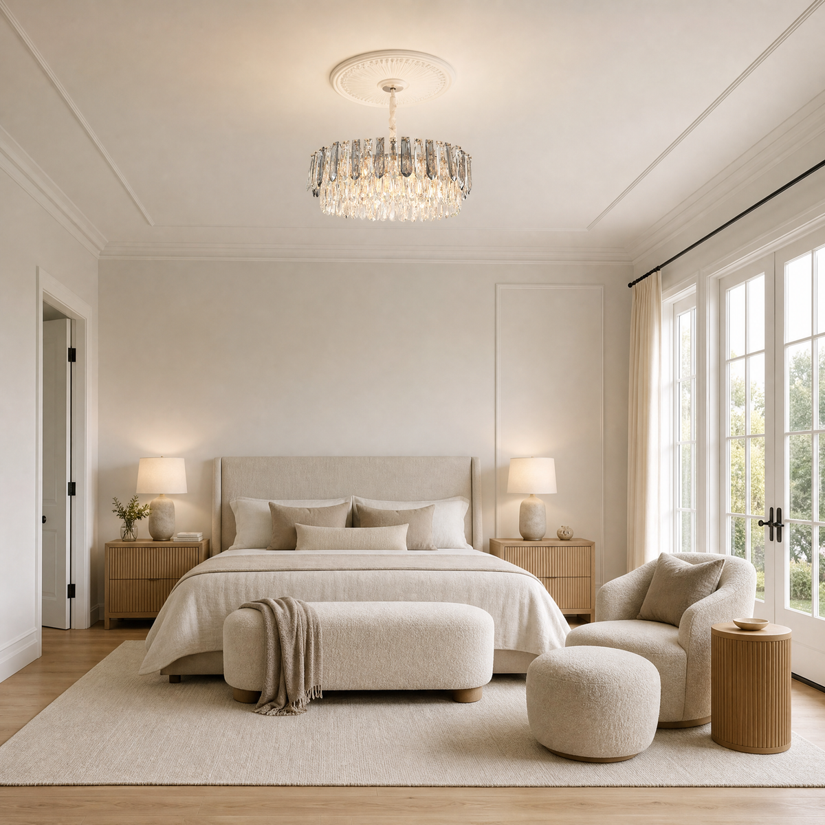 Eterea Crystal Halo Chandelier