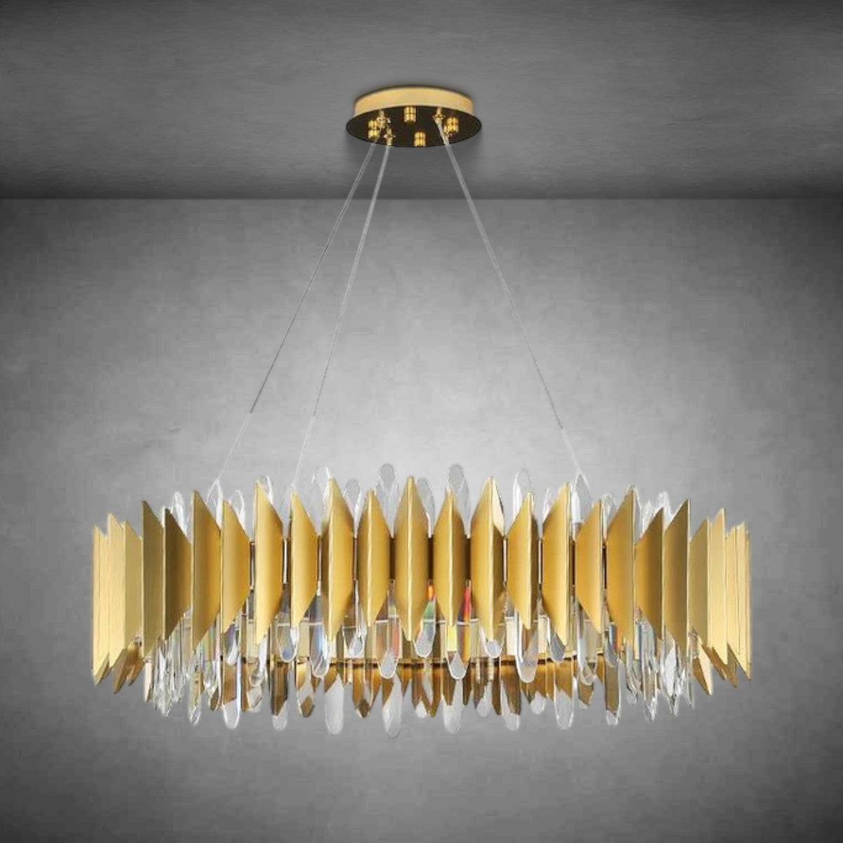 Flavian Halo Crystal Chandelier