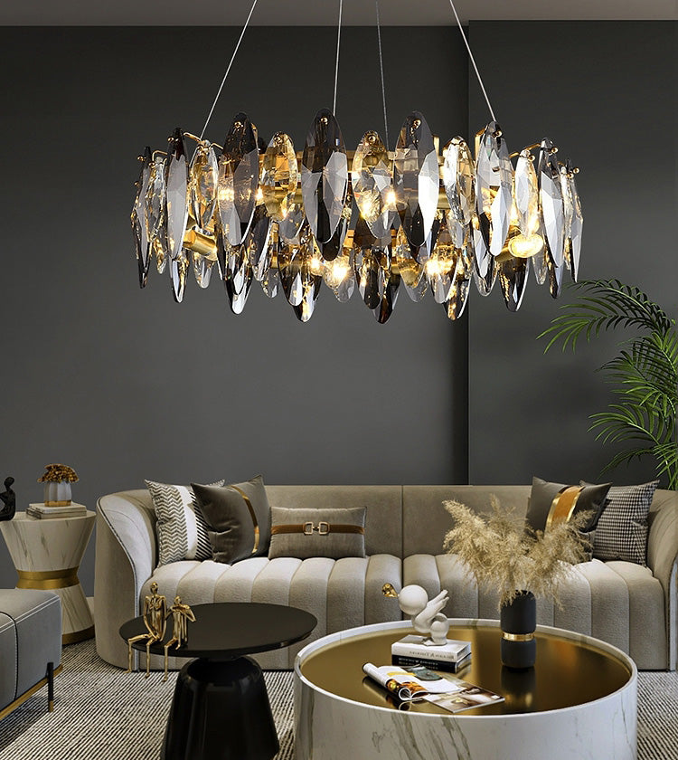 Flor Crystal Round Chandelier