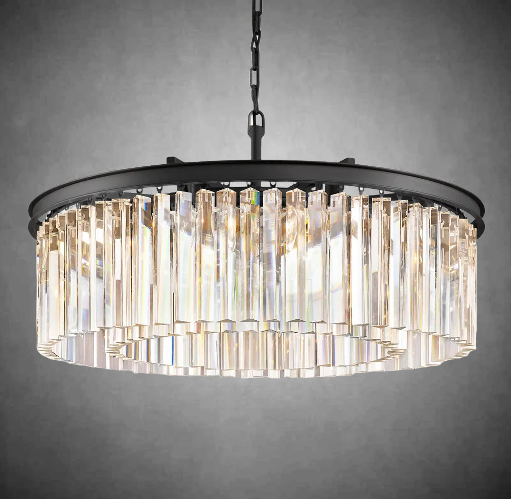 Zestra Crystal Round Chandelier
