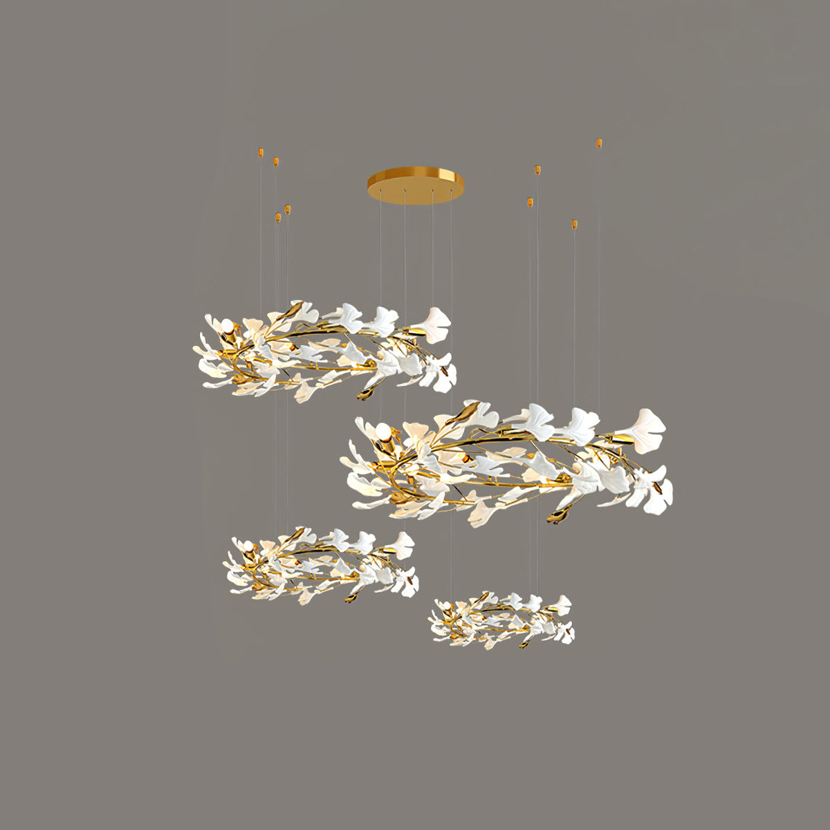 Gingko Leaves Chandelier 196.8"
