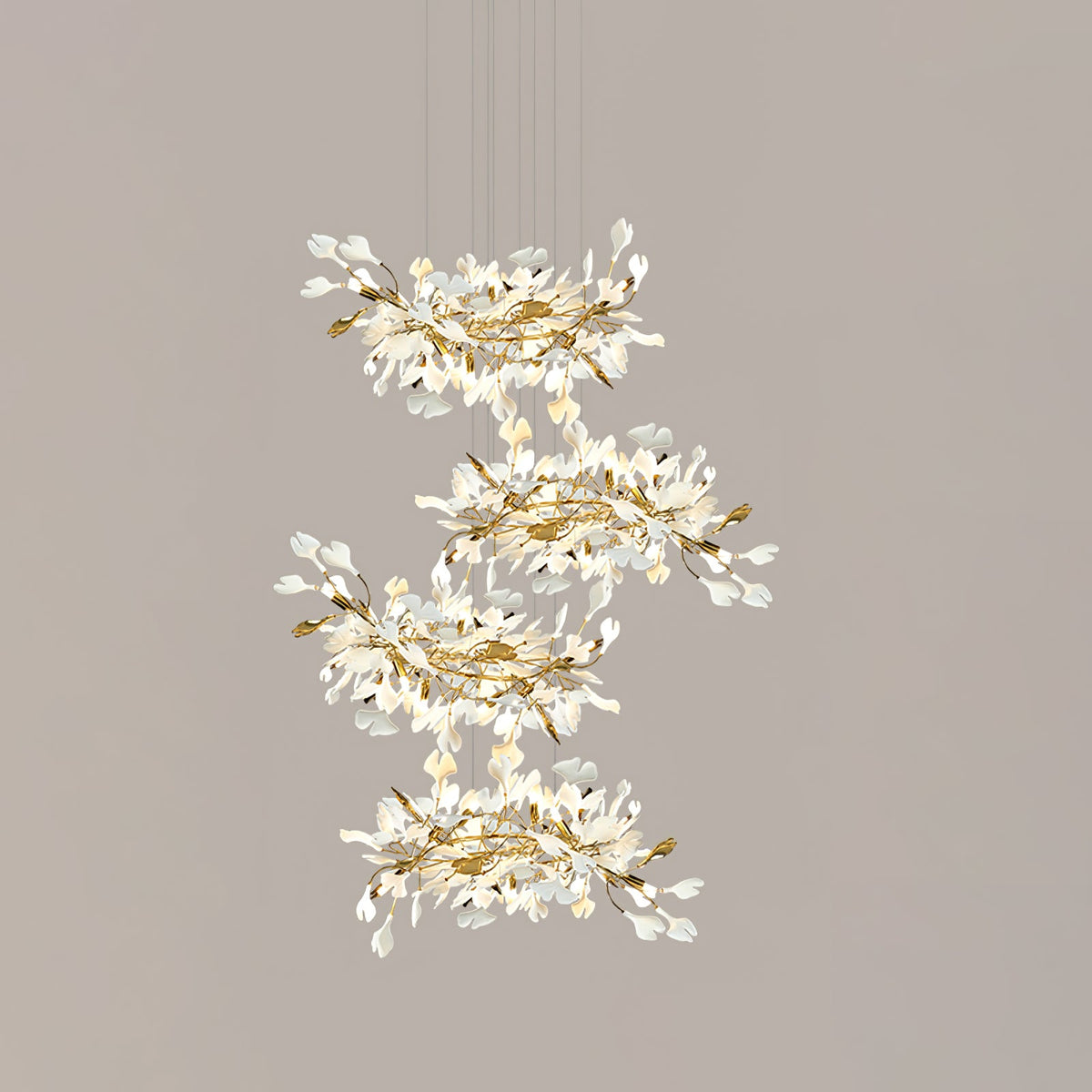 Gingko Leaves Chandelier 196.8"