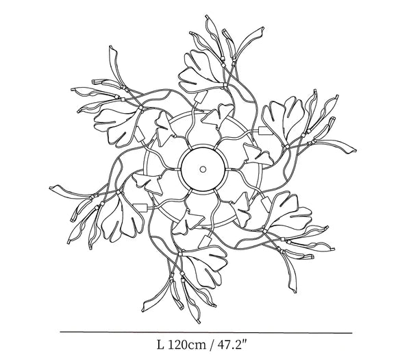 Modern Ceramic Gingko Chandelier for Living Room/Bedroom