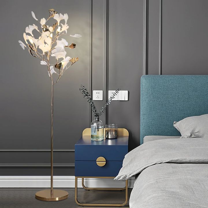 Gliss Gingko Ceramic Leaf Floor Lamp, Modern Stand Lamp