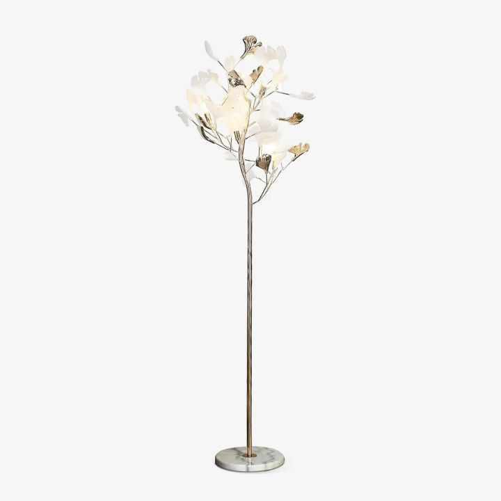Gliss Gingko Ceramic Leaf Floor Lamp, Modern Stand Lamp