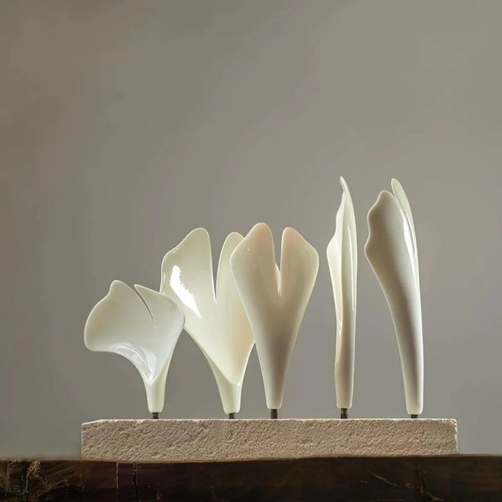 Gliss Gingko Ceramic Luxury Chandelier, Modern Pendant Lamp