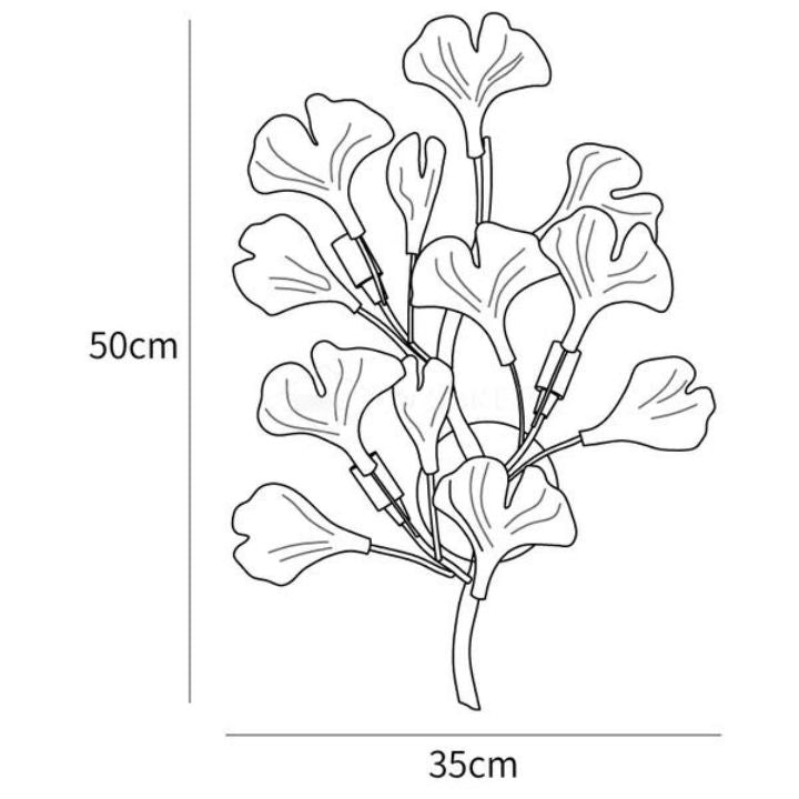 Gliss Ceramic Gingko Wall Lamp, Modern Branch Wall Sconce