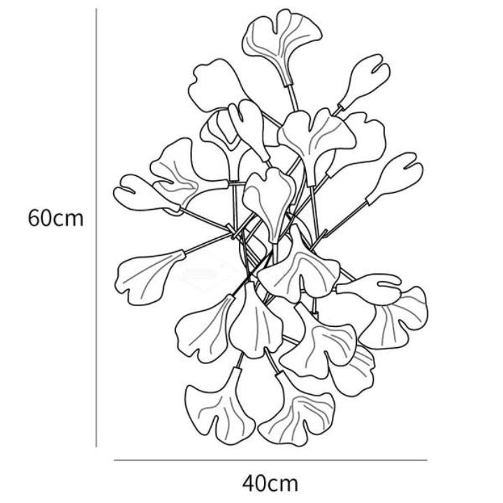 Gliss Ceramic Gingko Wall Lamp, Modern Branch Wall Sconce