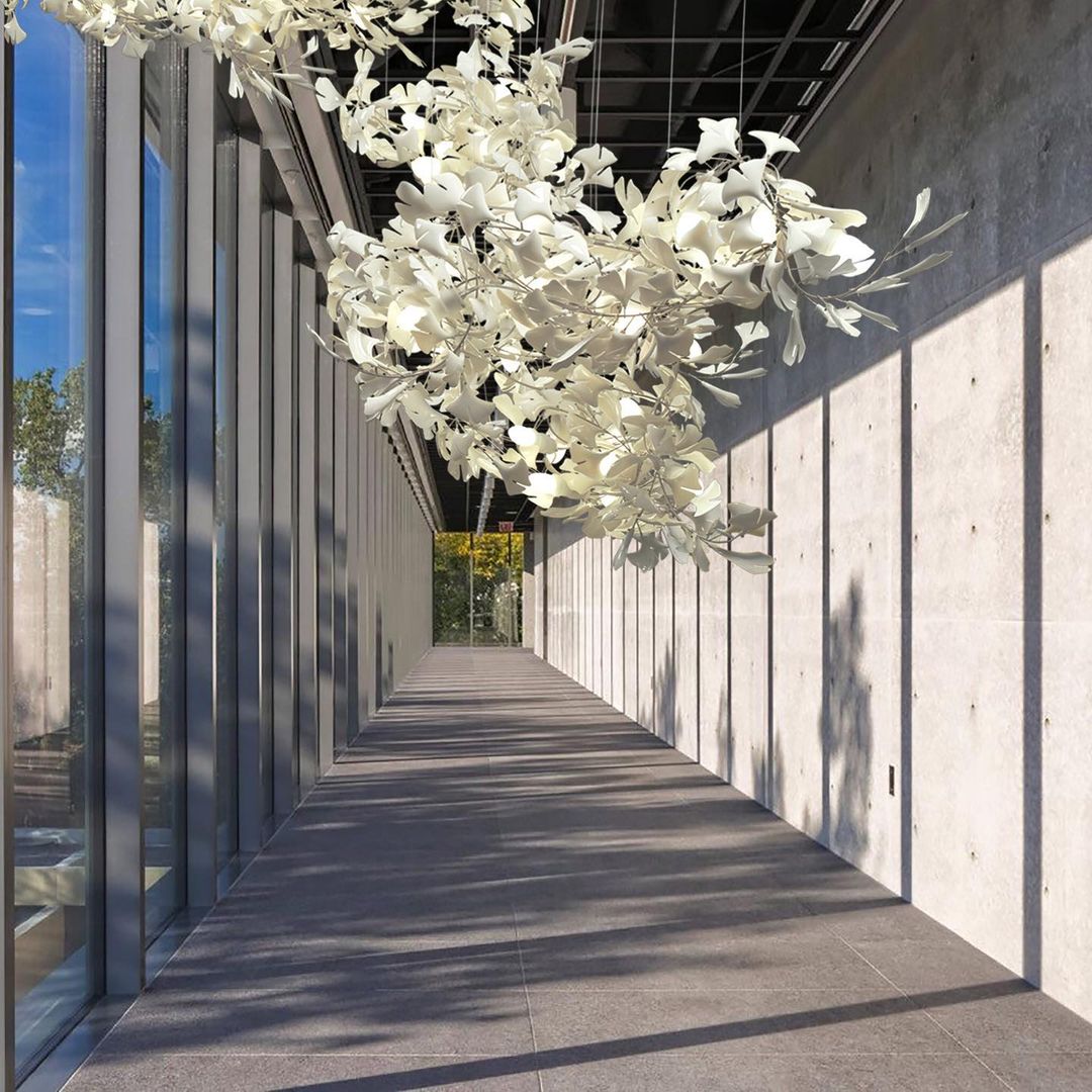 Gingko Leaves Chandelier 196.8"