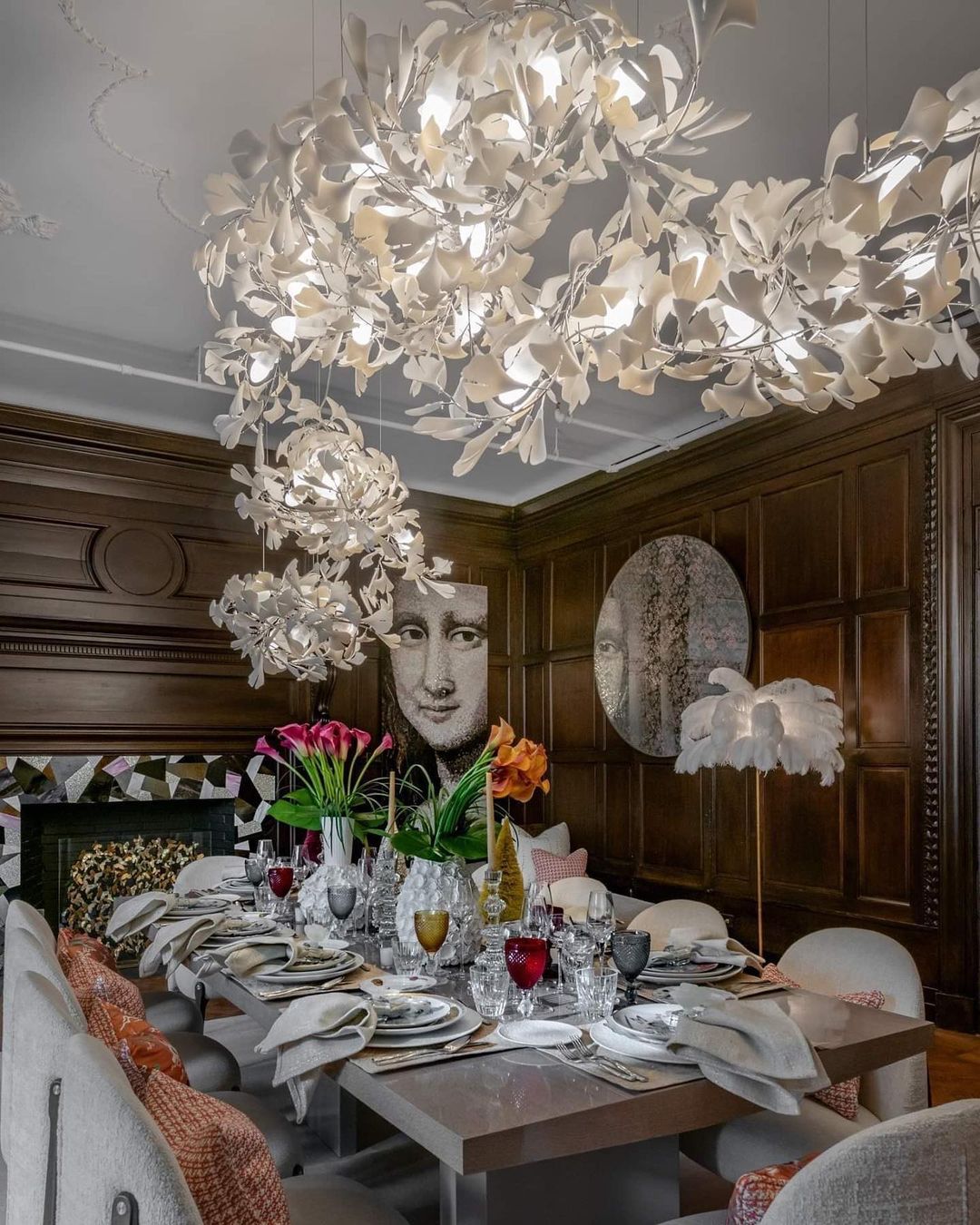 Gingko Leaves Chandelier 196.8"