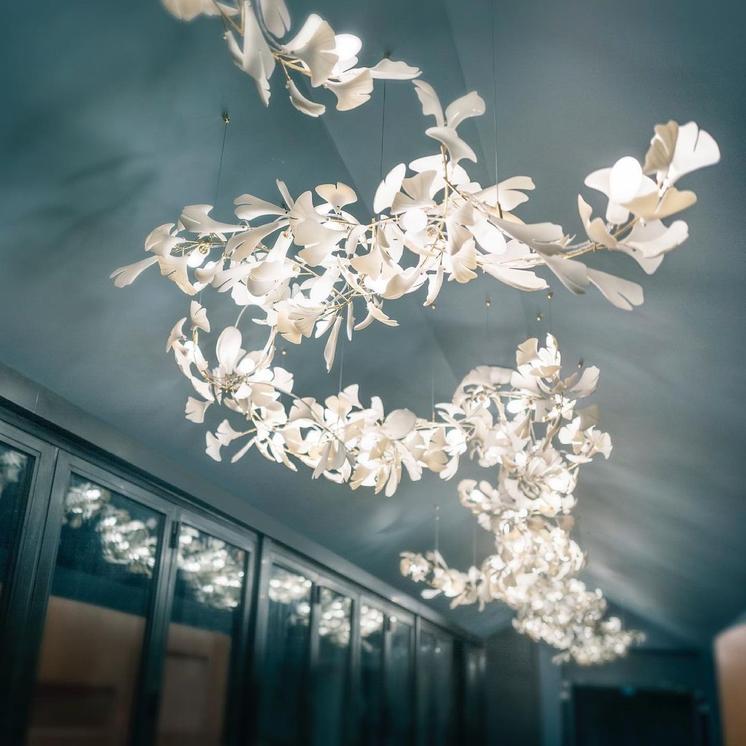 Gingko Leaves Chandelier 196.8"