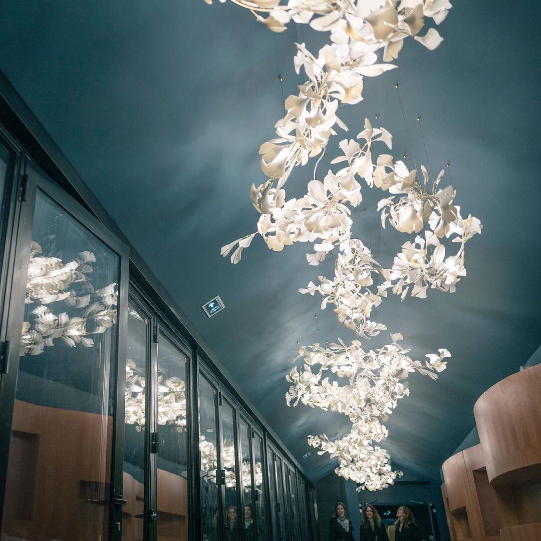 Gingko Leaves Chandelier 196.8"