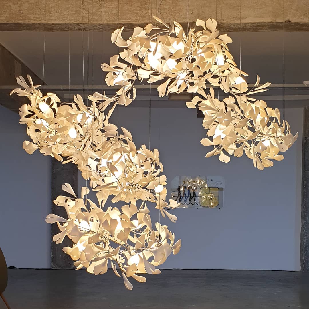 Gingko Leaves Chandelier 196.8"