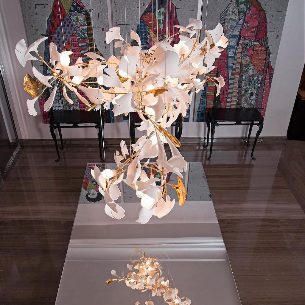 Gingko Leaves Chandelier 196.8"
