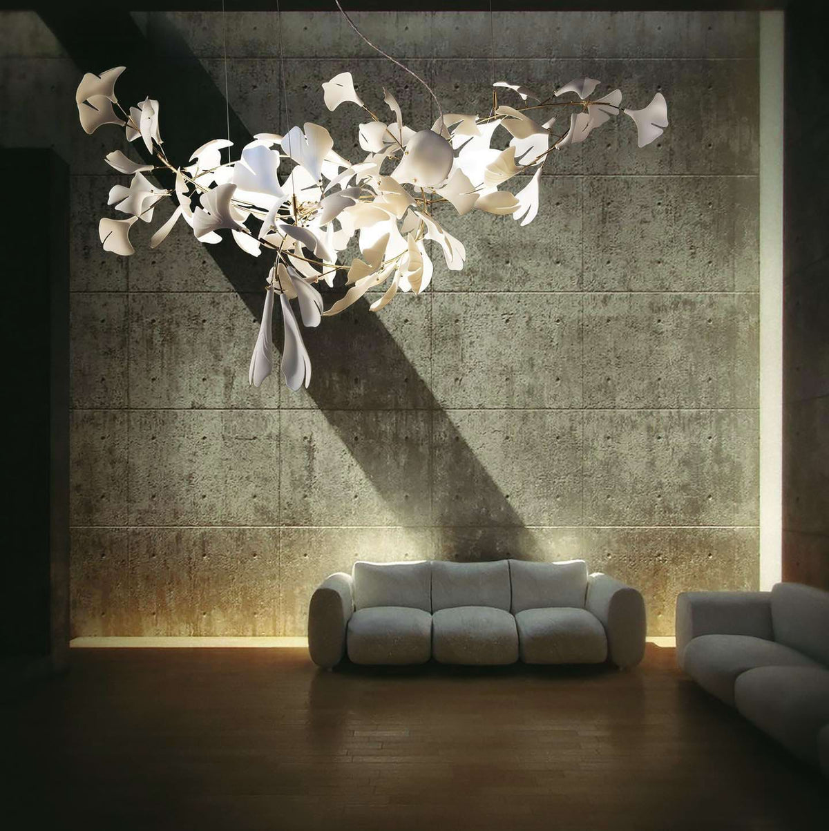Gingko Leaves Chandelier 196.8"